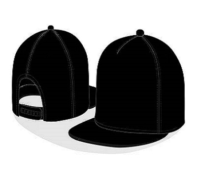 Black Designer Apparel Cap